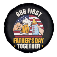 Patriotic Our First Fathers Day Together Spare Tire Cover Gift For New Dad