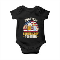 Patriotic Our First Fathers Day Together Baby Onesie Gift For New Dad