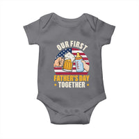 Patriotic Our First Fathers Day Together Baby Onesie Gift For New Dad