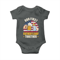 Patriotic Our First Fathers Day Together Baby Onesie Gift For New Dad
