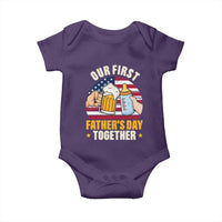 Patriotic Our First Fathers Day Together Baby Onesie Gift For New Dad