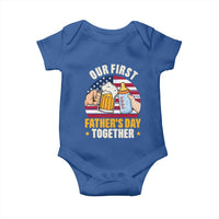 Patriotic Our First Fathers Day Together Baby Onesie Gift For New Dad
