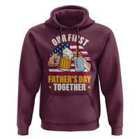 Patriotic Our First Fathers Day Together Hoodie Gift For New Dad
