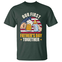 Patriotic Our First Fathers Day Together T Shirt Gift For New Dad