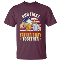 Patriotic Our First Fathers Day Together T Shirt Gift For New Dad