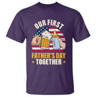 Patriotic Our First Fathers Day Together T Shirt Gift For New Dad