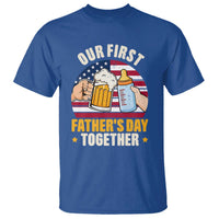 Patriotic Our First Fathers Day Together T Shirt Gift For New Dad