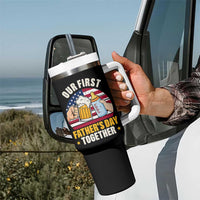 Patriotic Our First Fathers Day Together Tumbler With Handle Gift For New Dad