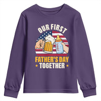 Patriotic Our First Fathers Day Together Youth Sweatshirt Gift For New Dad