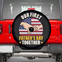 Our First Fathers Day Together Spare Tire Cover Patriotic New Dad Gift