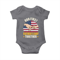 Our First Fathers Day Together Baby Onesie Patriotic New Dad Gift