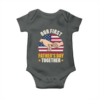 Our First Fathers Day Together Baby Onesie Patriotic New Dad Gift