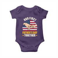 Our First Fathers Day Together Baby Onesie Patriotic New Dad Gift