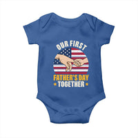 Our First Fathers Day Together Baby Onesie Patriotic New Dad Gift