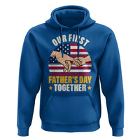 Our First Fathers Day Together Hoodie Patriotic New Dad Gift