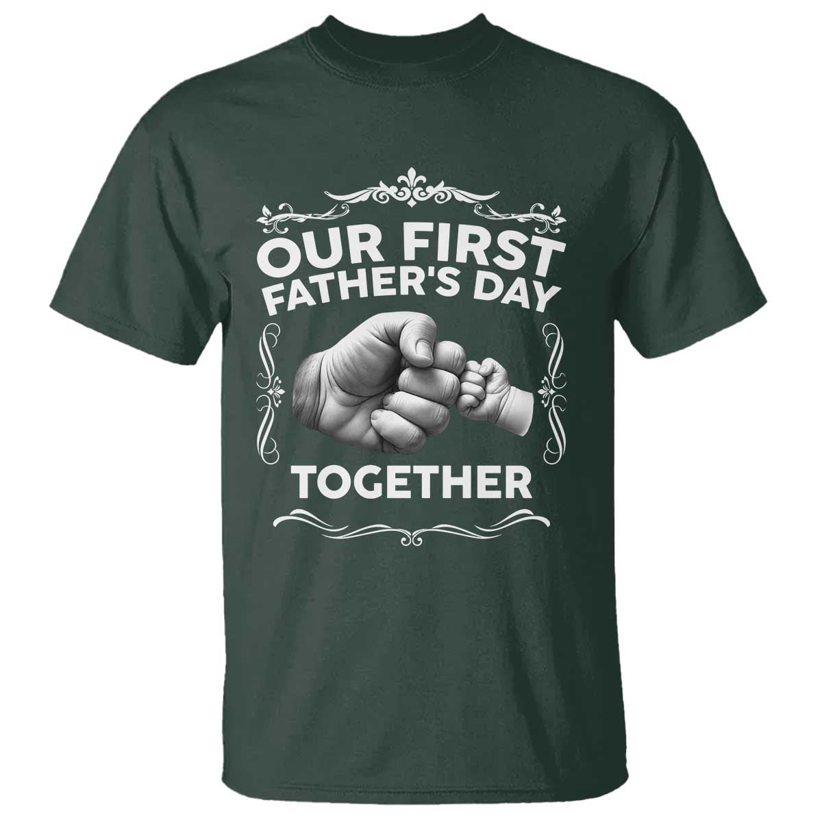 Proud New Dad T Shirt Our First Fathers Day Together Gift
