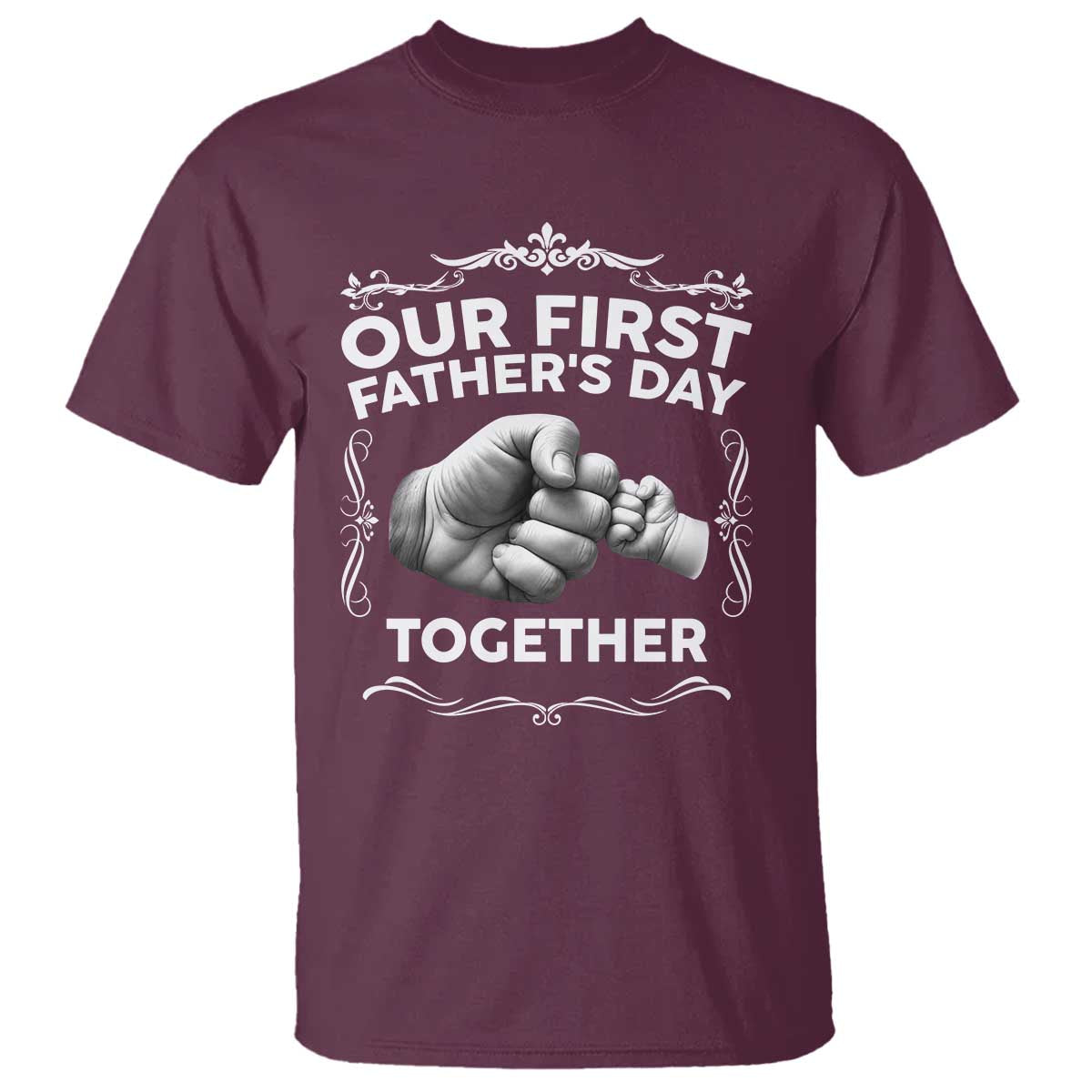 Proud New Dad T Shirt Our First Fathers Day Together Gift
