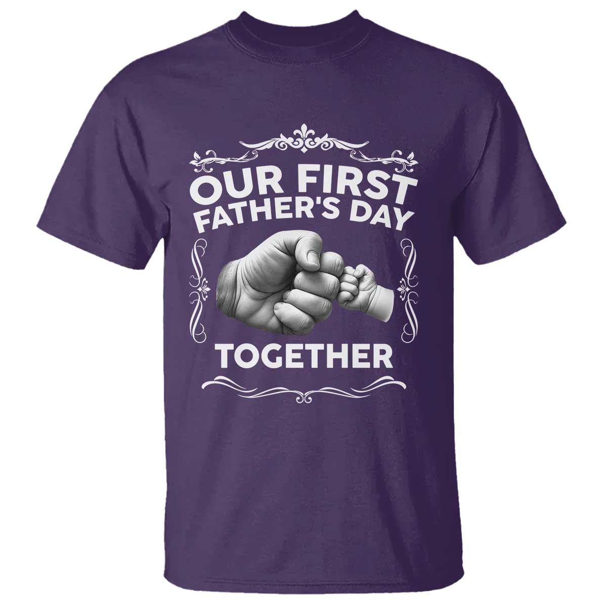 Proud New Dad T Shirt Our First Fathers Day Together Gift