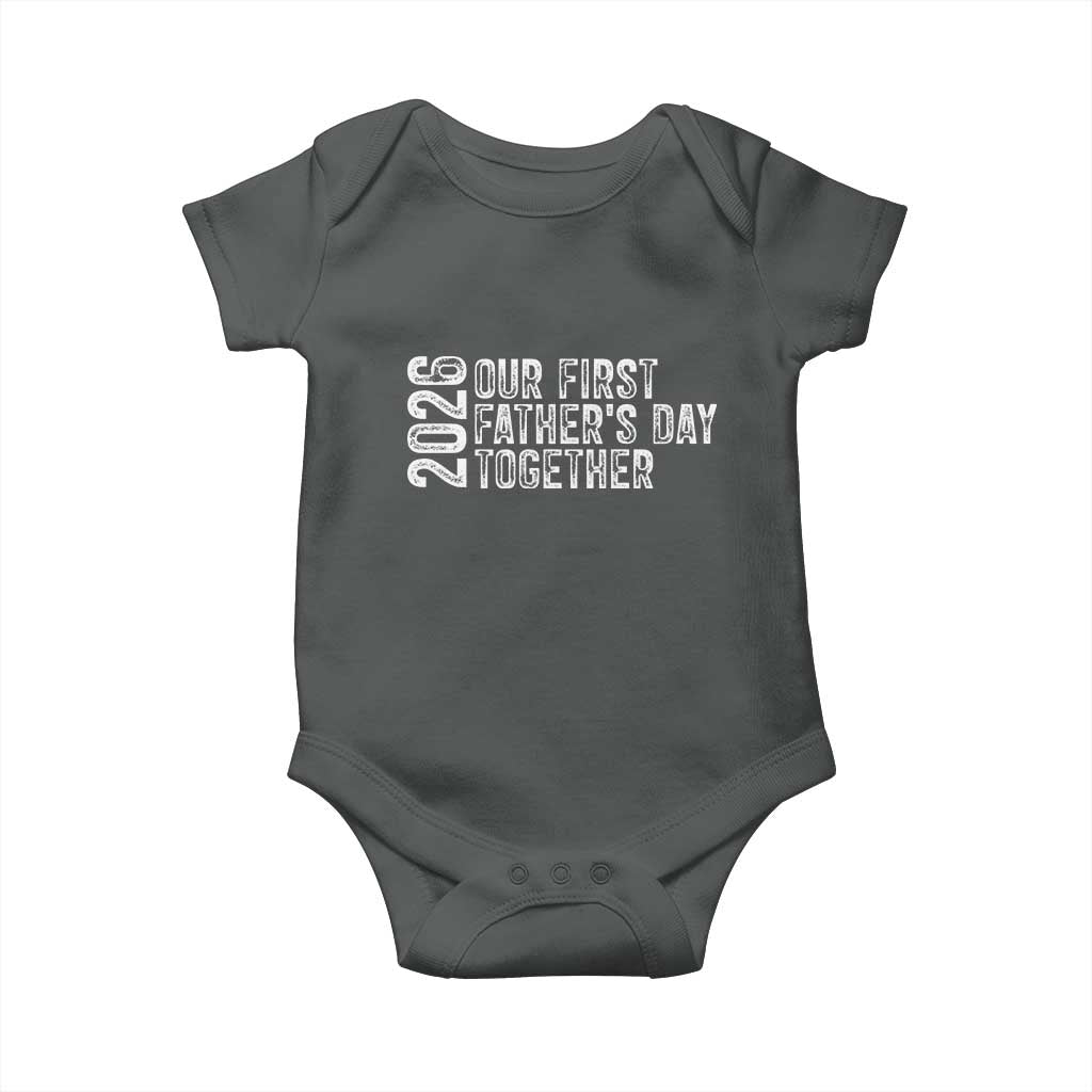 Our First Fathers Day Together 2026 Baby Onesie New Dad Gift