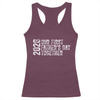 Our First Fathers Day Together 2026 Racerback Tank Top New Dad Gift
