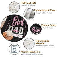 Girl Dad Est 2026 Throw Blanket Proud New Dad Gift
