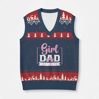 Girl Dad Est 2026 V-Neck Knit Sweater Vest Proud New Dad Gift