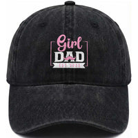 Girl Dad Est 2026 Washed Cotton Baseball Cap Proud New Dad Gift