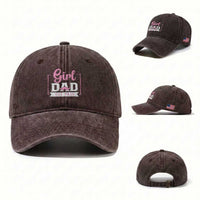 Girl Dad Est 2026 Washed Cotton Baseball Cap Proud New Dad Gift
