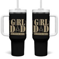 Girl Dad Her Protector Forever Tumbler With Handle New Dad Fathers Day Gift