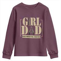Girl Dad Her Protector Forever Youth Sweatshirt New Dad Fathers Day Gift