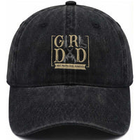 Girl Dad Her Protector Forever Washed Cotton Baseball Cap Proud Father Of A Daughter