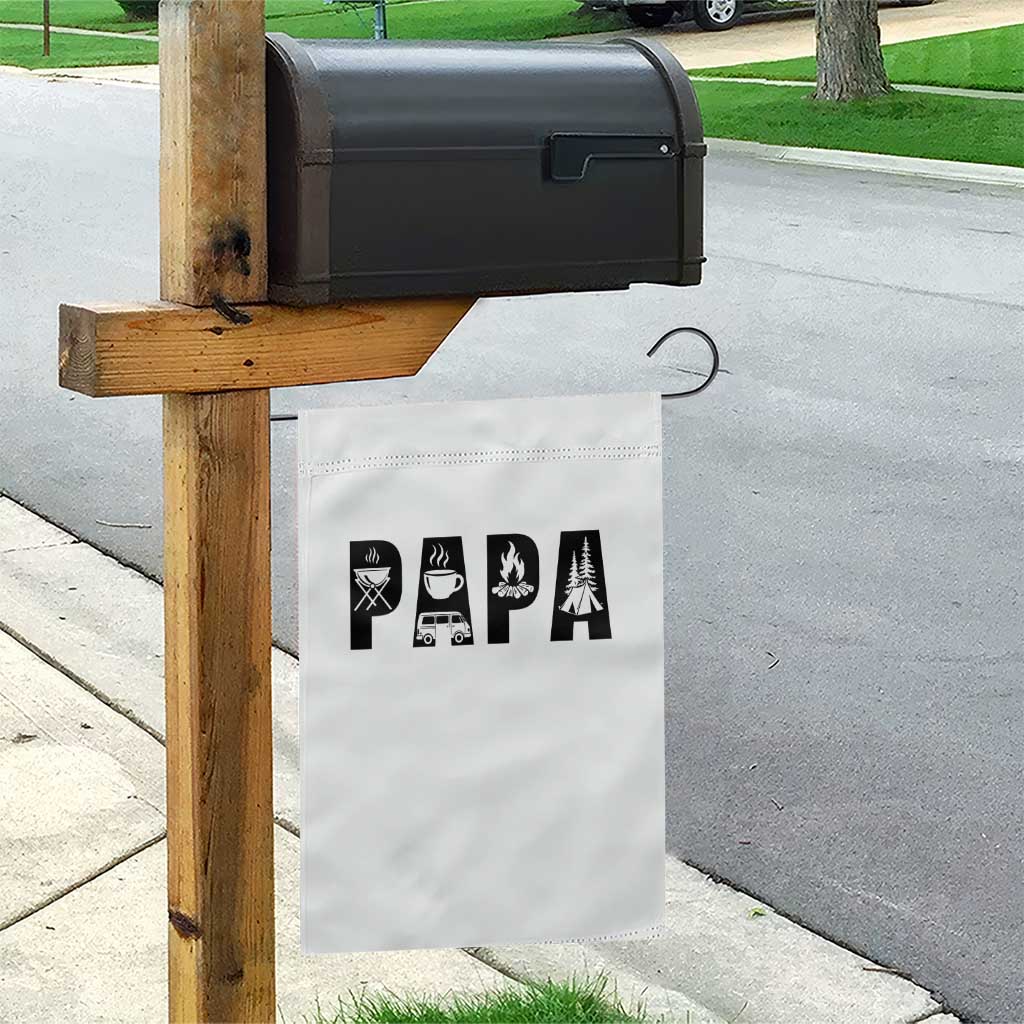 Camping Papa Garden Flag Camper Dad Fathers Day Gift