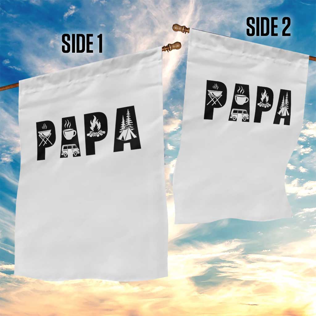 Camping Papa Garden Flag Camper Dad Fathers Day Gift