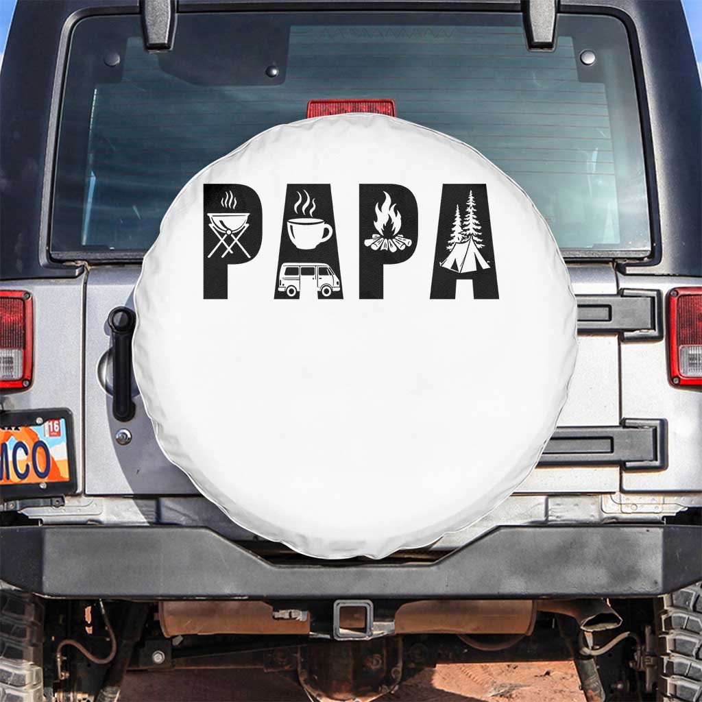 Camping Papa Spare Tire Cover Camper Dad Fathers Day Gift