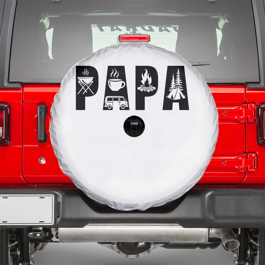 Camping Papa Spare Tire Cover Camper Dad Fathers Day Gift