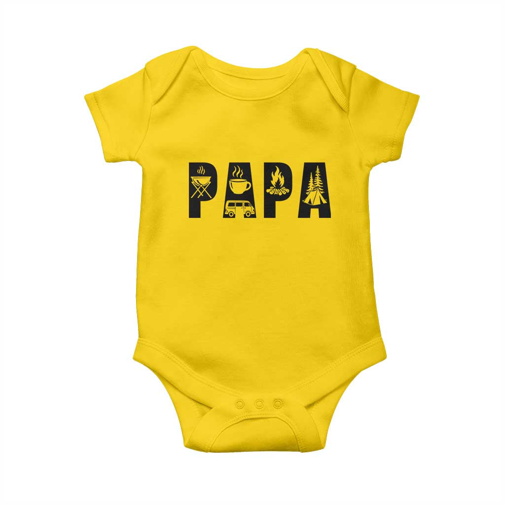 Camping Papa Baby Onesie Camper Dad Fathers Day Gift