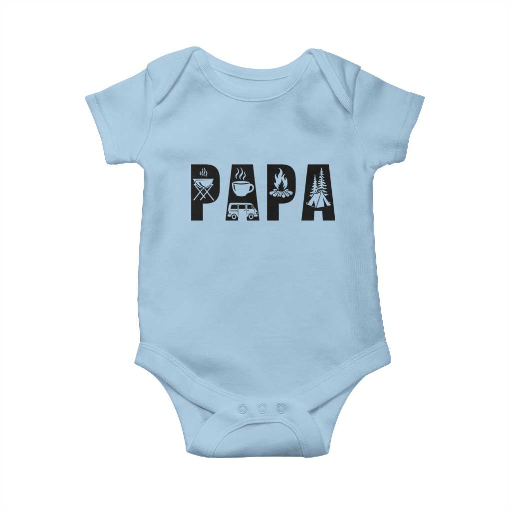 Camping Papa Baby Onesie Camper Dad Fathers Day Gift