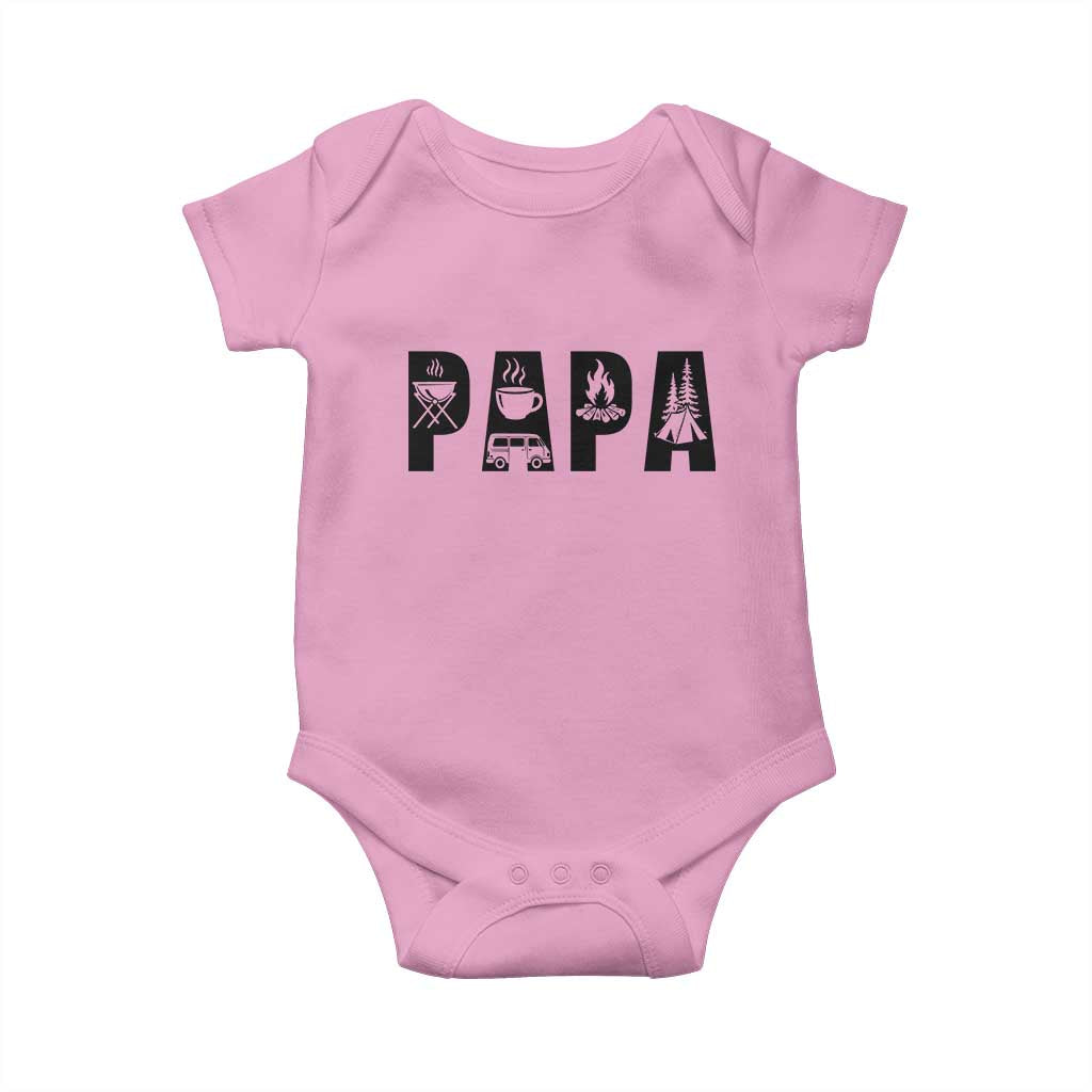 Camping Papa Baby Onesie Camper Dad Fathers Day Gift