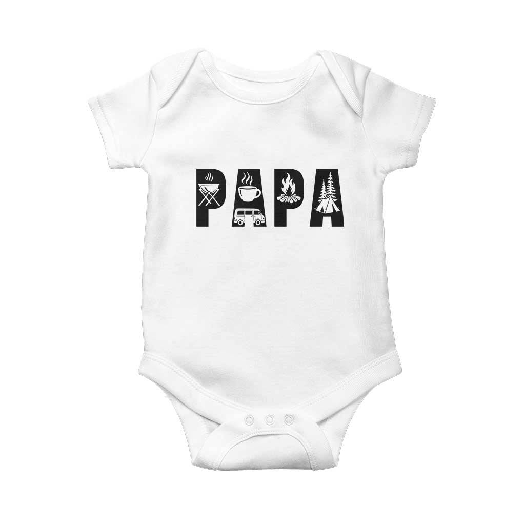 Camping Papa Baby Onesie Camper Dad Fathers Day Gift
