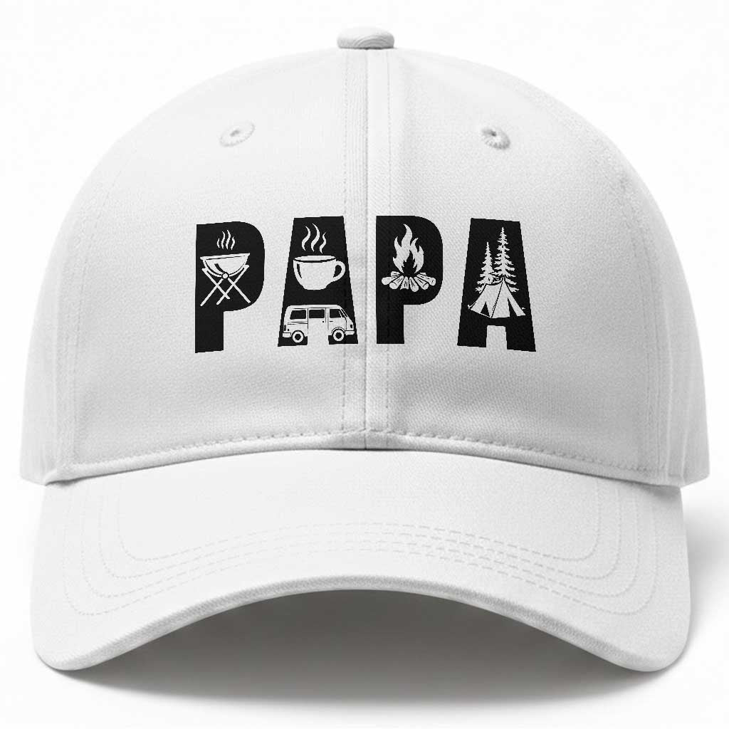 Camping Papa Baseball Cap Camper Dad Fathers Day Gift