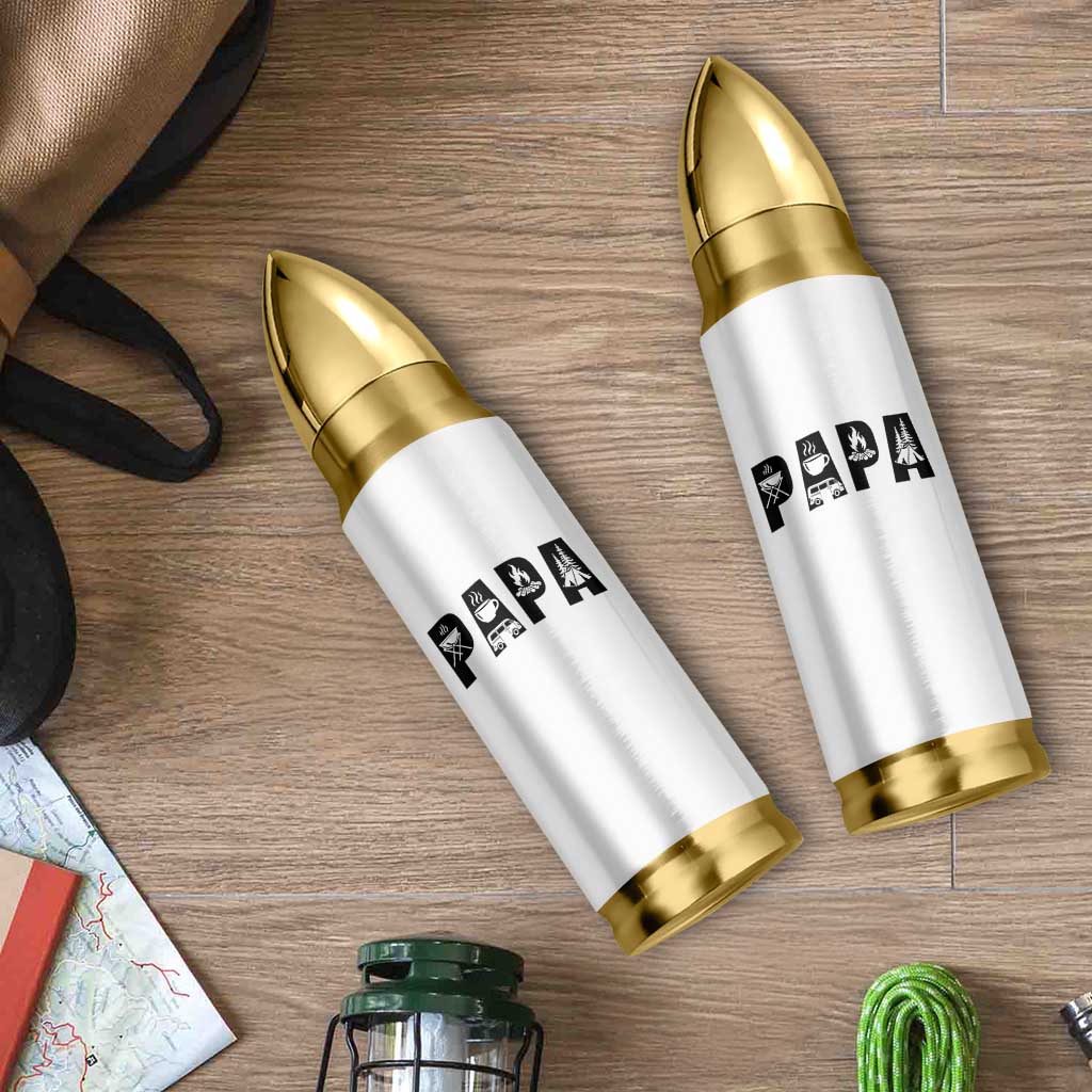 Camping Papa Bullet Tumbler Camper Dad Fathers Day Gift
