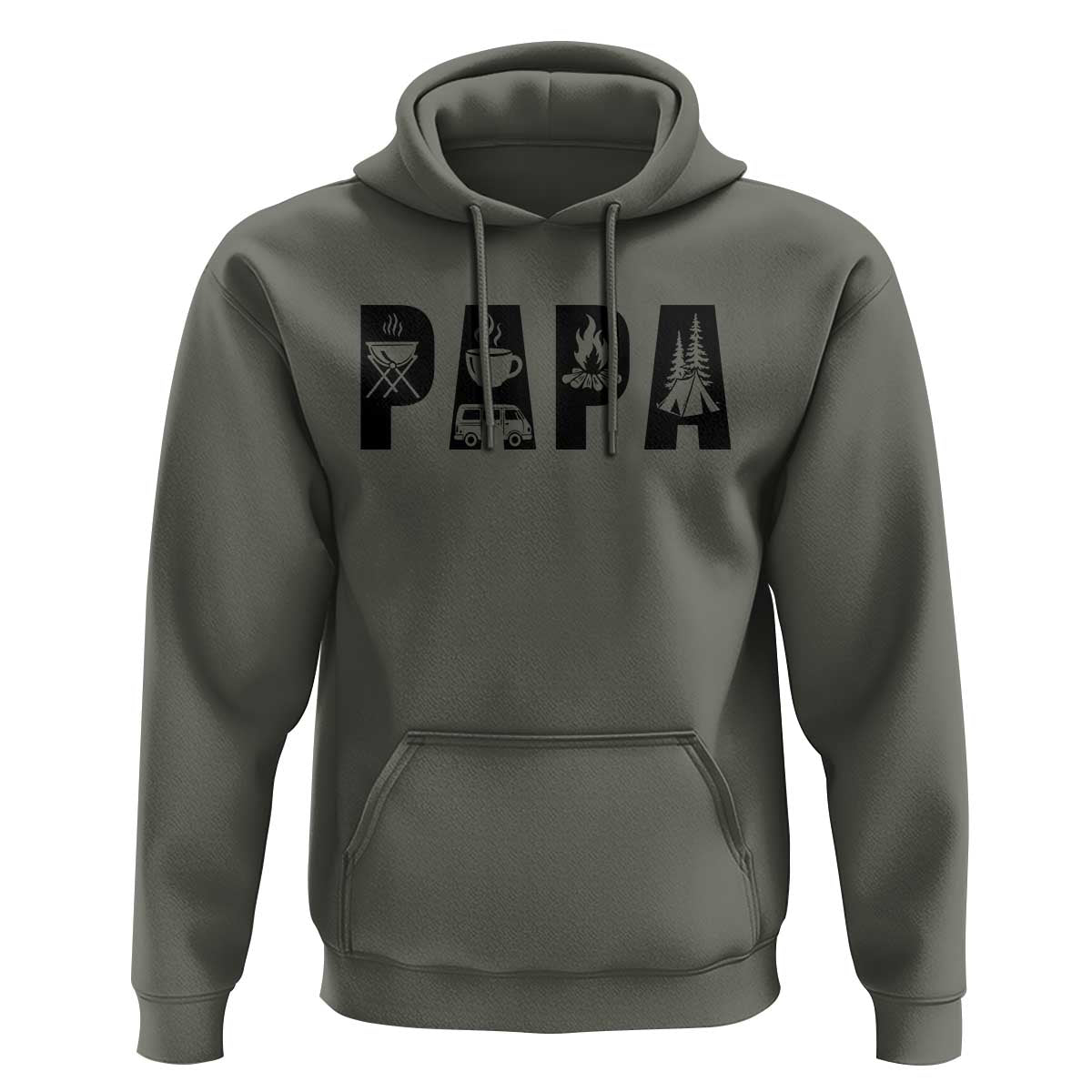 Camping Papa Hoodie Camper Dad Fathers Day Gift