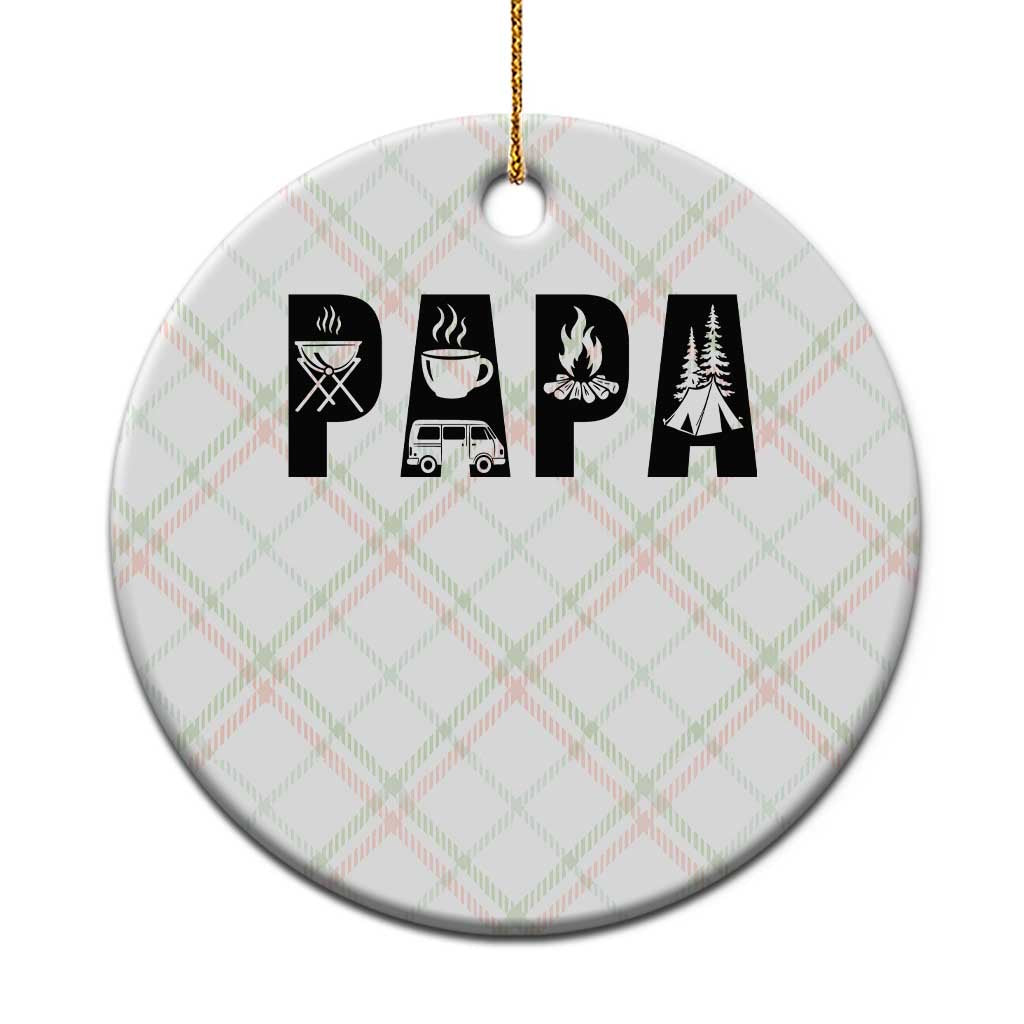 Camping Papa Ceramic Ornament Camper Dad Fathers Day Gift