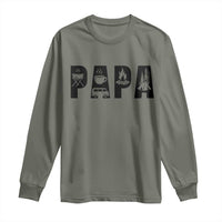 Camping Papa Long Sleeve Shirt Camper Dad Fathers Day Gift