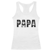 Camping Papa Racerback Tank Top Camper Dad Fathers Day Gift