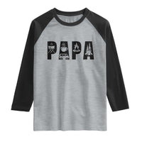 Camping Papa Raglan Shirt Camper Dad Fathers Day Gift