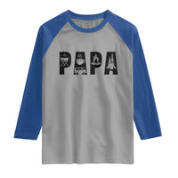 Camping Papa Raglan Shirt Camper Dad Fathers Day Gift