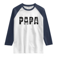 Camping Papa Raglan Shirt Camper Dad Fathers Day Gift