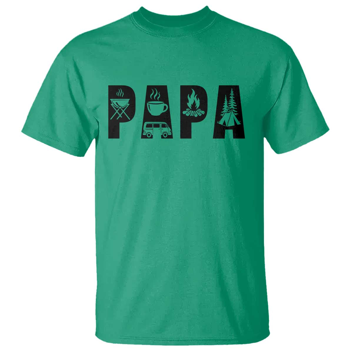 Camping Papa T Shirt Camper Dad Fathers Day Gift