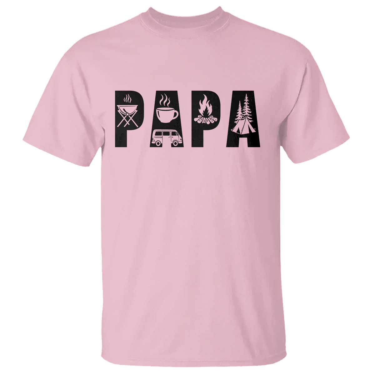 Camping Papa T Shirt Camper Dad Fathers Day Gift